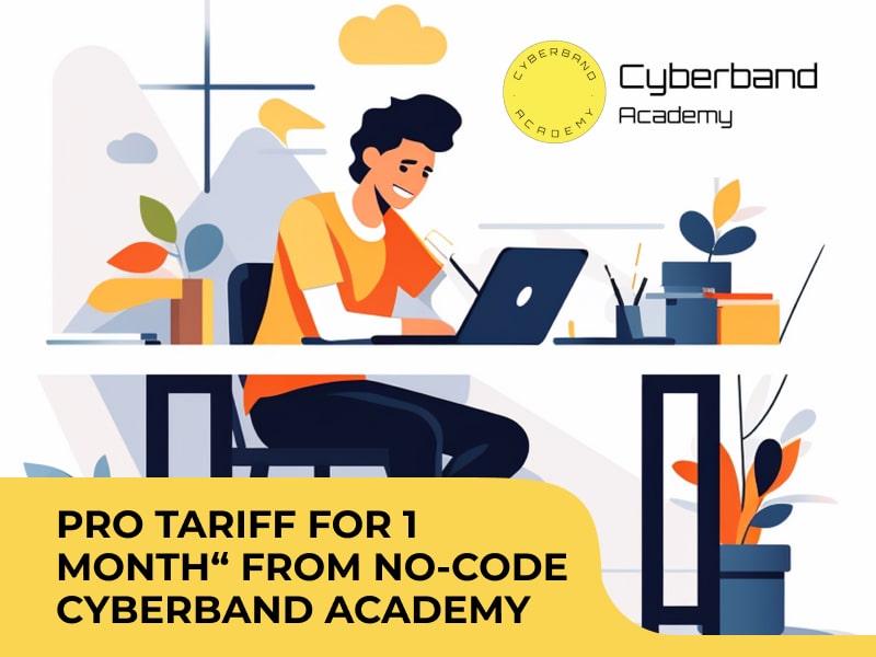 “PRO tariff for 1 month“ from No-code Cyberband Academy